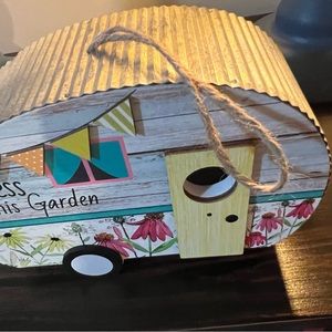 Bird feeder camper Bless this garden.